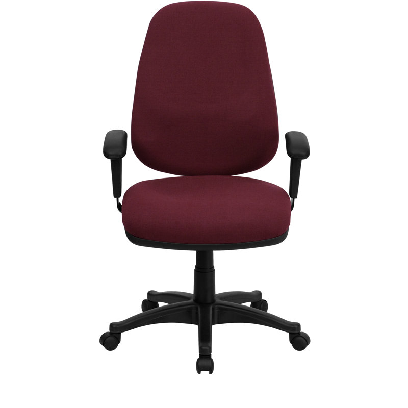 Fauteuil de direction Wingler, Bourgogne, Accoudoirs réglables en hauteur