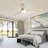 Kemp 52'' 3 -Blade LED Flush Mount Ceiling Fan with Light and Remote Control-150858202