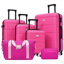 Ensembles de valises rigides 6 pièces avec 2 sacs, valise de transport avec poignée et roues pivotantes doubles verrouillables par mot de passe, bagages légers de 16 po + 20 po + 24 po + 28 po
