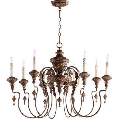Lustre traditionnel 8 lumières façon bougie Solange