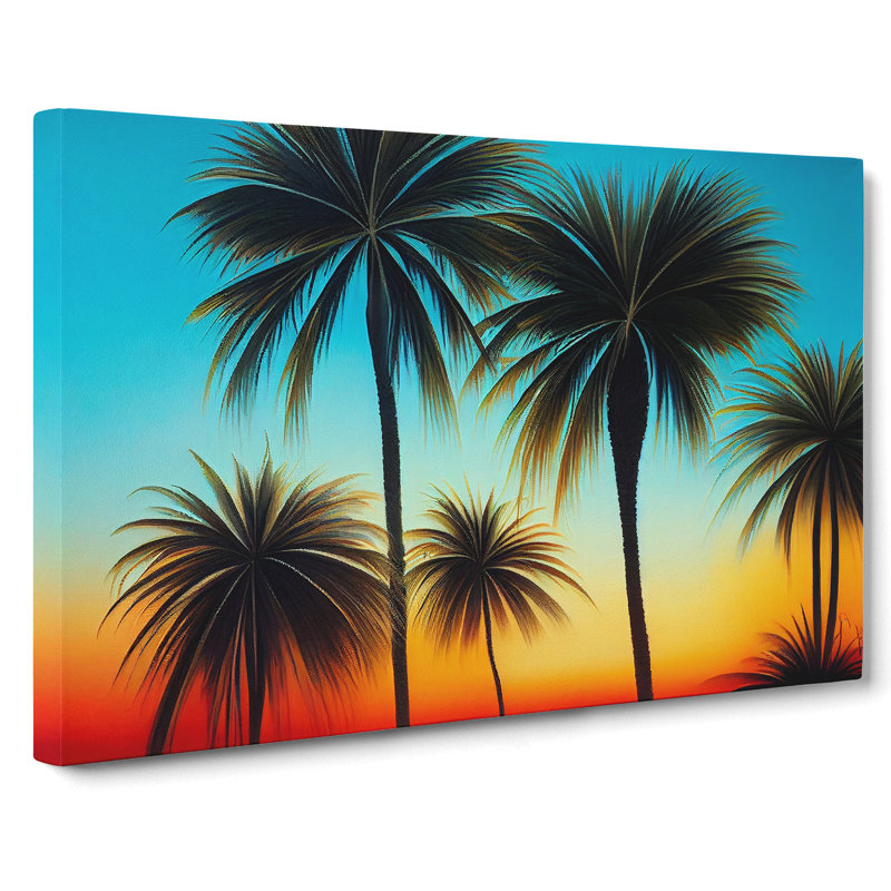 Palm Tree Sunset Vol.4 - Wrapped Canvas, 50cm H x 76cm W x 3cm D