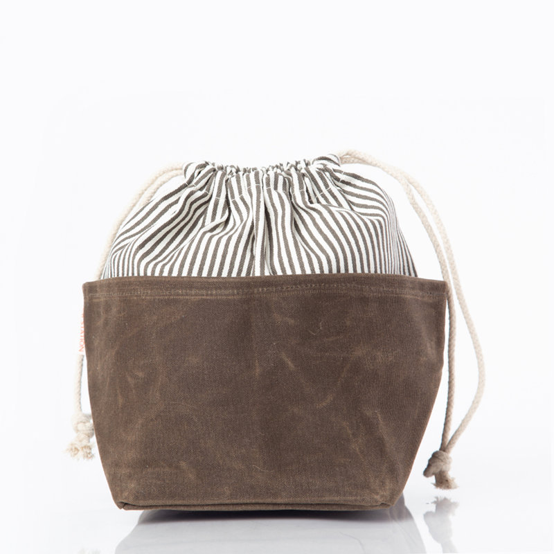 Bac élégant en toile cirée, Olive