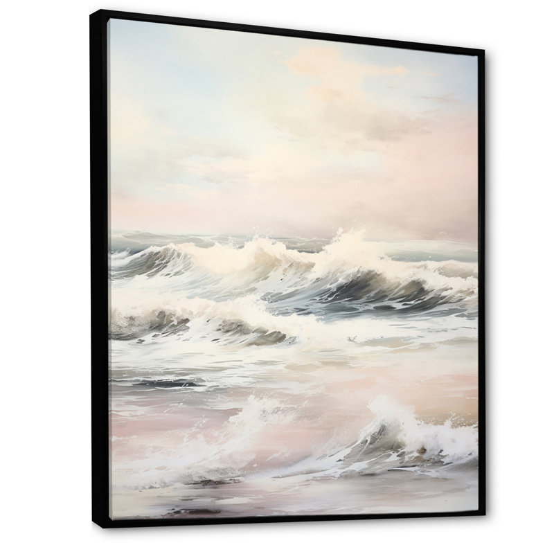 «Scavotto Beige Pink Minimalisme Tranquil Whispers I», reproduction sur toile, H 20 po x l 12 po x P 1 po