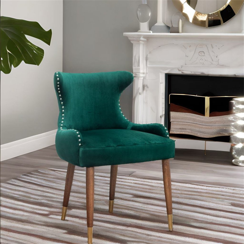 Fauteuil Jaria, Velours vert