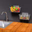 Wire Storage Baskets Large Metal Wall Basket for Organizing - White