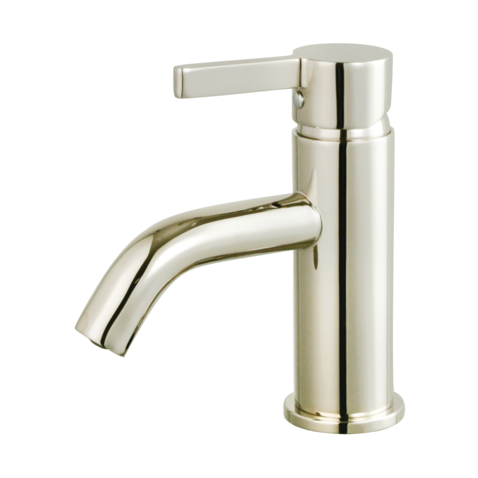 Kingston Brass Continental Single-Handle 1-Hole Deck Mount Bathroom Faucet with Push Pop-Up, Polished Nickel