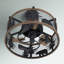 Ventilateur de plafond intérieur en bronze huilé et en teck bruni avec pales Anigre 21 po Anya, ensemble d'éclairage à DEL à intensité variable et télécommande incluse, 3 vitesses, abat-jour tambour en cage-583269792