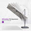 96'' Cantilever Umbrella with Base and Recycled Fabric-1331182870