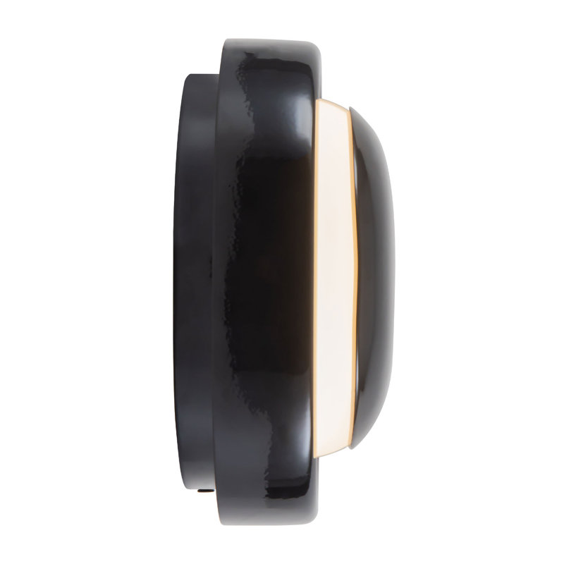 Pebble 8-in Silver dimmable LED Wall Sconce, Matte Black