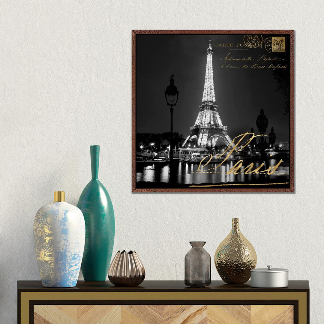 Paris bei Nacht von Kate Carrigan - Galerie-verpackte Leinwand GiclÃ©e auf Leinwand