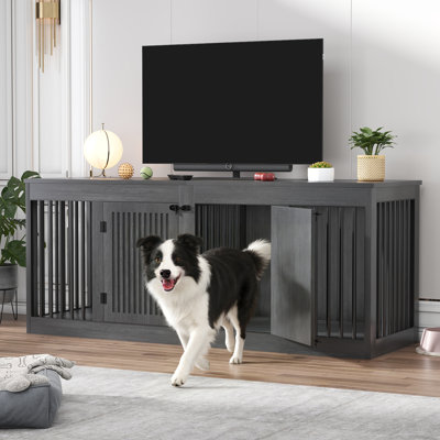 Meuble de cage double pour chien Chesterle