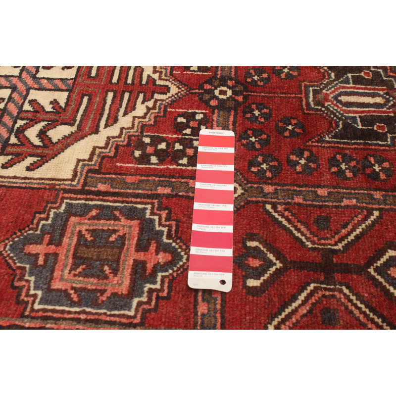 Tapis de couloir unique en laine noué à la main de style années 1990 de 3 pi 5 po x 9 pi 7 po Jhoseph