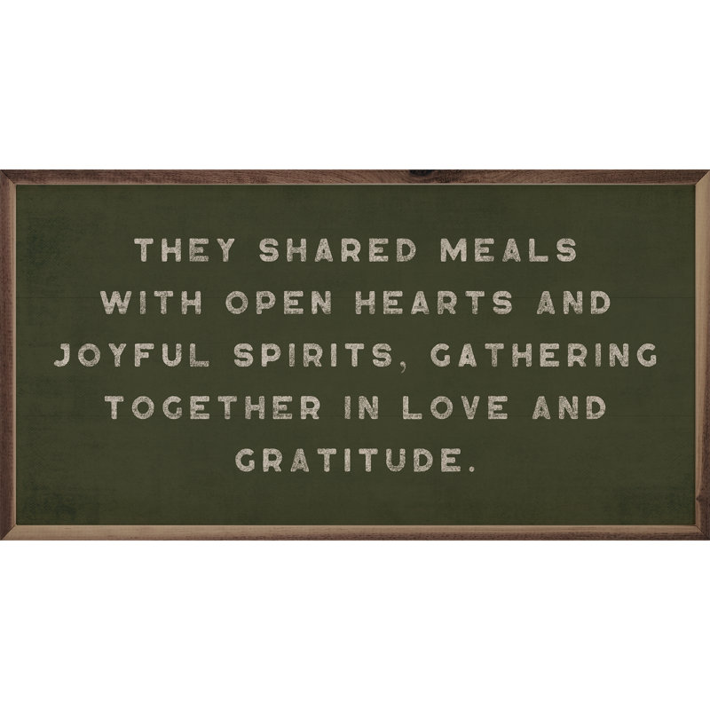 They Shared Meals, 12" H x 24" W