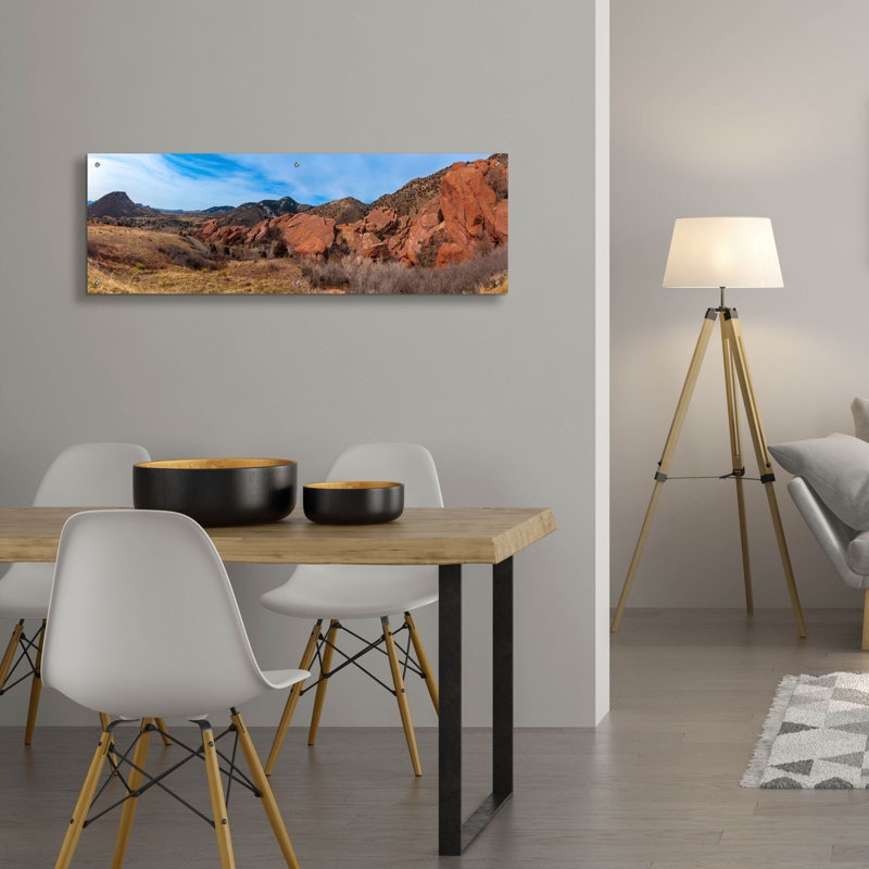 «Colorado Red Rocks Panorama» par Epic Portfolio, art mural en verre acrylique, H 16 po x l 48 po