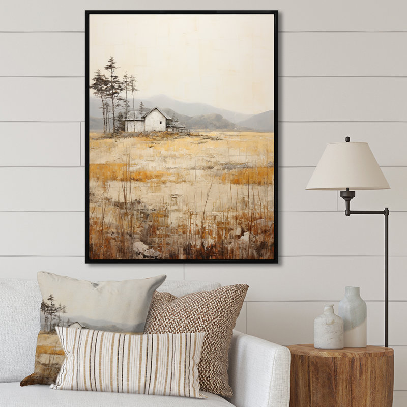 Countryside Rhapsody II sur toile, Cadre flottant noir, H 20 po x l 12 po x P 1 po