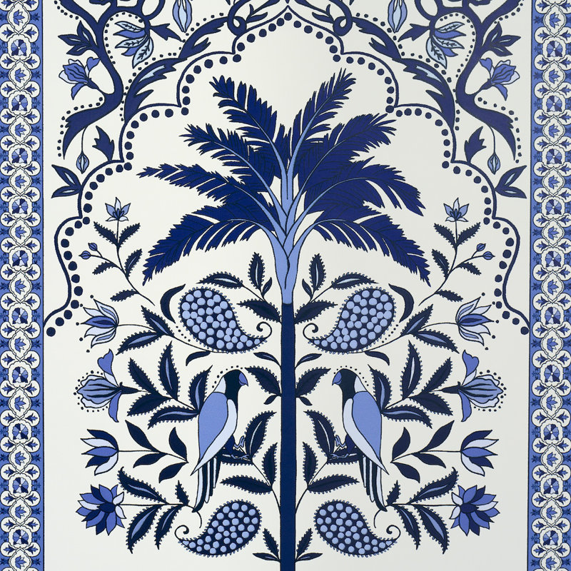 Schumacher X Johanna Ortiz Amazonas Mystique Wallpaper, Blue