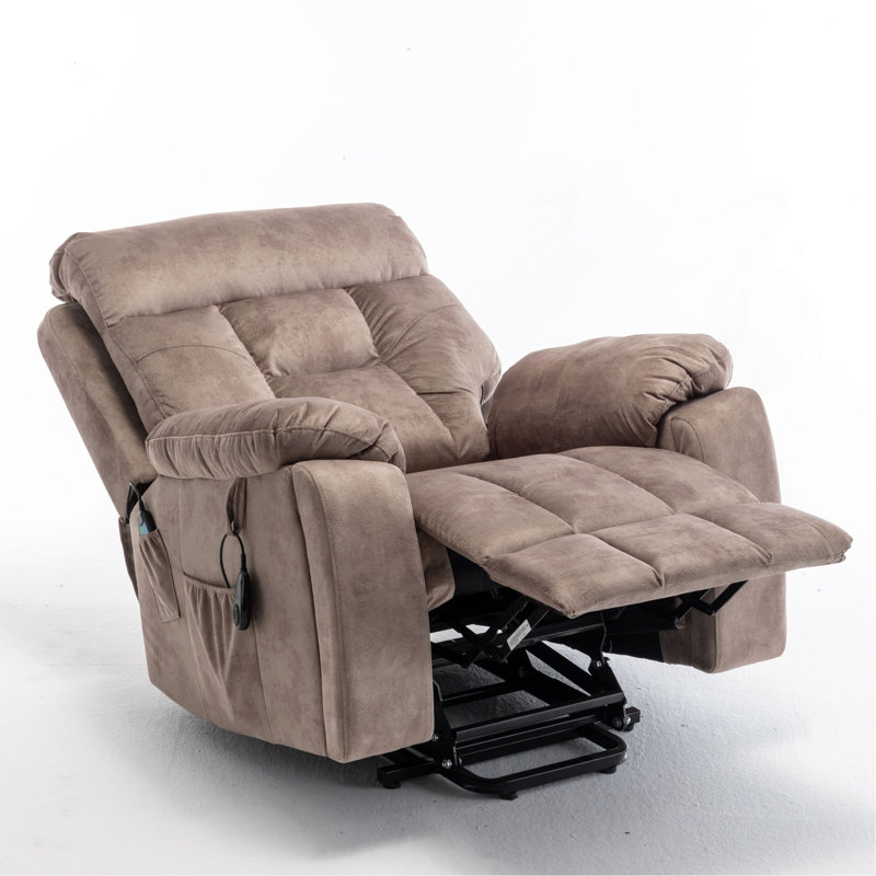 Fauteuil inclinable électrique confortable pour la détente et les soins aux personnes âgées, Brun antique