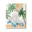 «Retro Pop Roller Skates Tropical Palm Tree Summer» par Ziwei Li - impression sur toile tendue-61966900-62028880