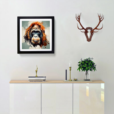 Orangutan Graphic Art - Framed Print