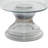 Glass Handmade Turned Style Pillar Silver Hurricane Lamp with Smoked Glass Finish