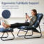 Chaise longue d'extérieur avec repose-pieds et coussins-1986575005
