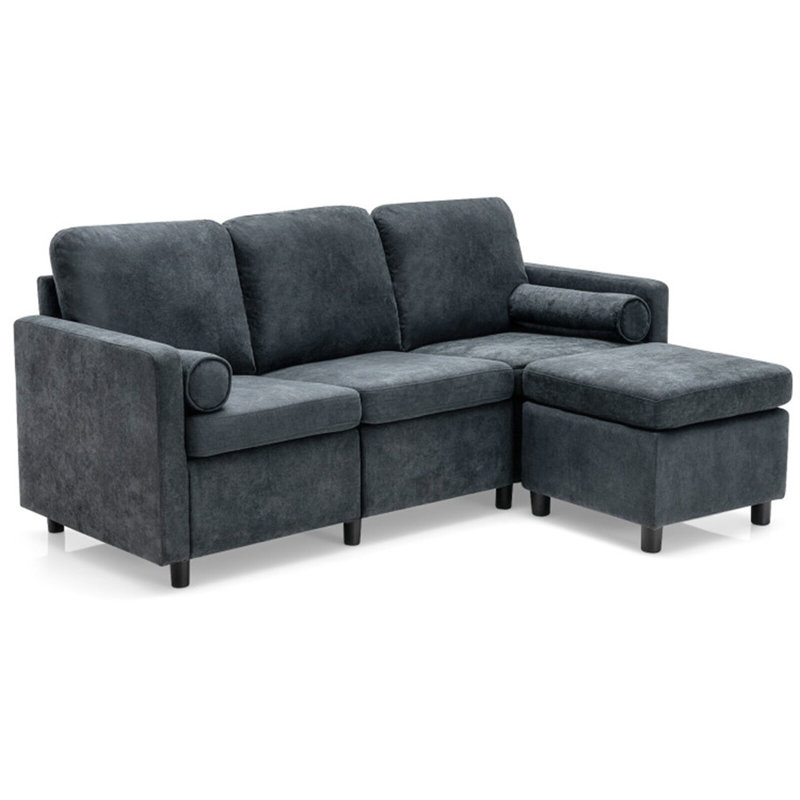 Canapé et chaise longue réversible avec repose-pieds 73 po Dicksie