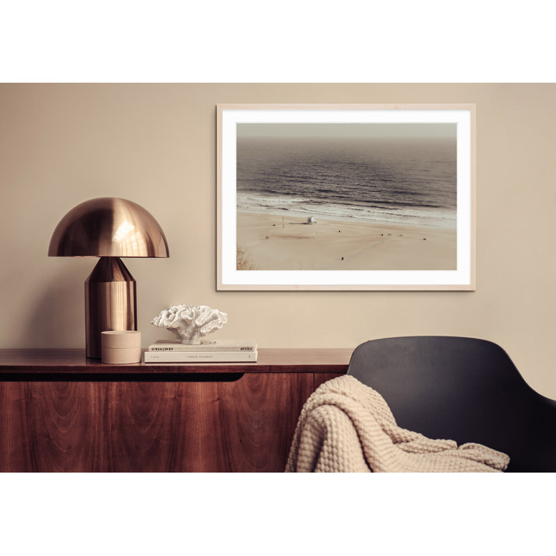 Plage d'hiver, H 34,5 po x l 47,5 po, Noir