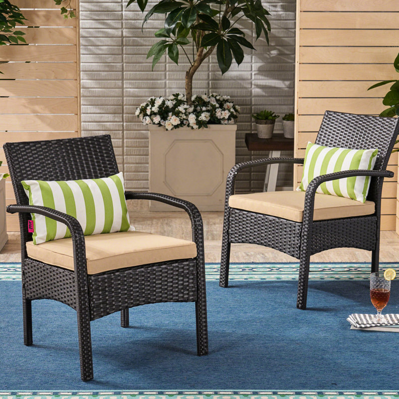 Modern Patio Furniture: Kd Chair In Brown Tan With Cushion Tropical Chair: Waterproof Material +