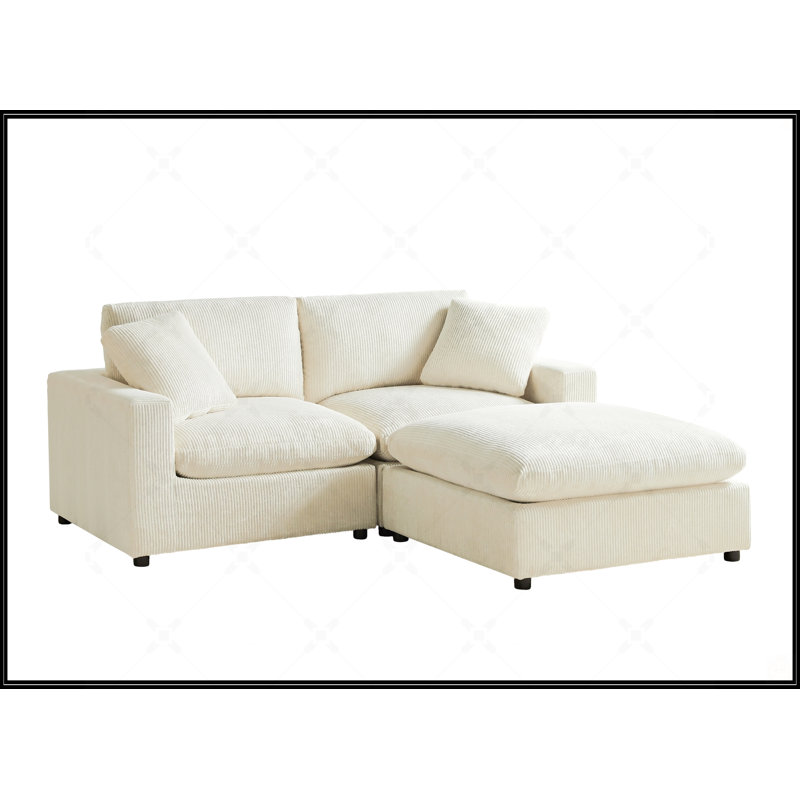 Canapé modulaire Cassandra avec tissu durable et confort moelleux, parfait pour les espaces familiaux et les animaux de compagnie.