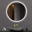 Miroir de salle de bain 32 po à DEL avec meuble-lavabo mural, anti-buée, 3 lumières à température de couleur réglable et à intensité variable, miroir de maquillage pour la chambre à coucher et la salle de bain, miroir intelligent pour la décorat