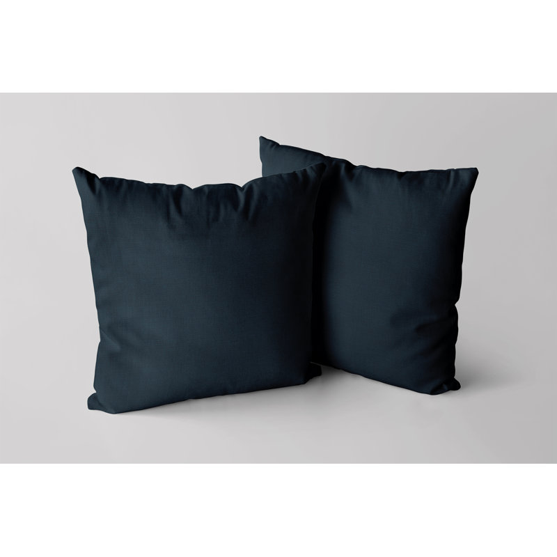 Housse de coussin carré S&G Slubb, Denim, 24" X 24"