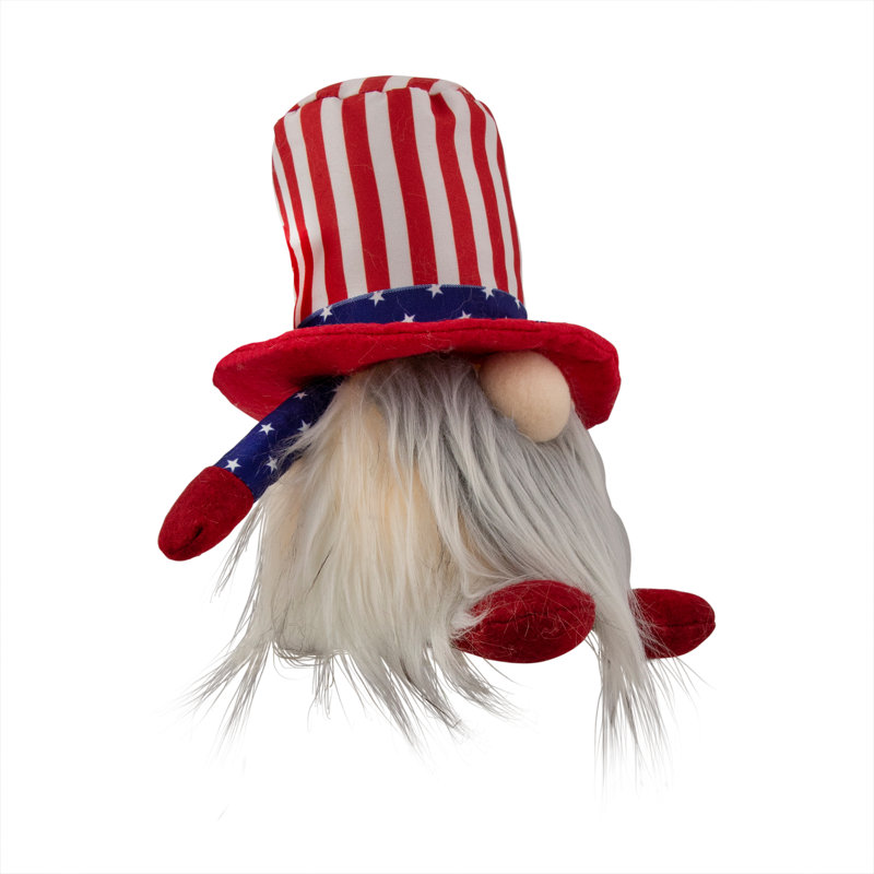 Gnome patriotique 4,75 "illuminé le 4 juillet