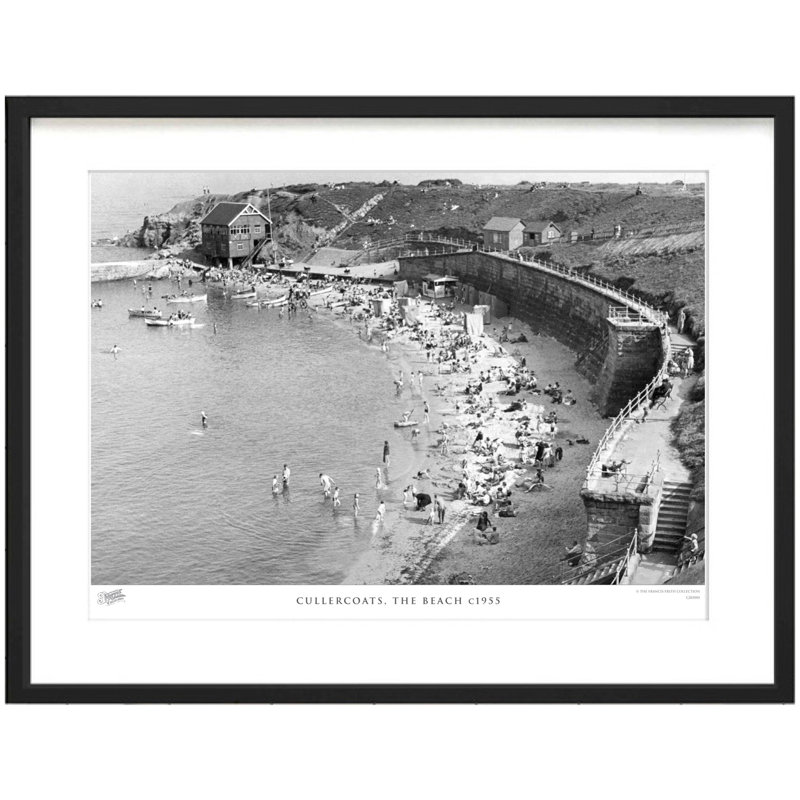 Cullercoats, The Beach C1955 by Francis Frith - Single Picture Frame Print, 45cm H x 60cm W x 2.3cm D