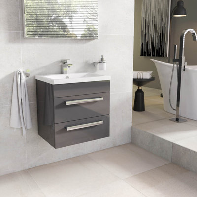 Whitfield 515mm Single Bathroom Vanity with Integrated Polyglomerate Basin