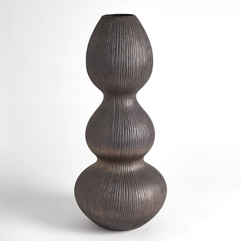 Handcrafted Table Vase, 26.5" H x 12" W x 12" D, White