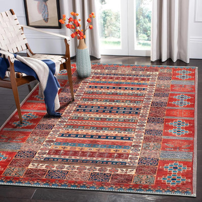 Traditional Area Rug Modern Non Slip Mat Large Entryway Rugs Washable Carpet Pad for Bedroom 1316