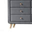 Commode en tissu gris clair