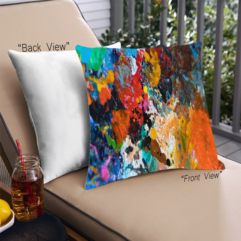 Abstract Throw Pillow, Synthetic