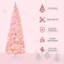 Arbres de Noël artificiels en forme de crayon, conception en acier en PVC rose, éclairage à DEL chaleureux, parfait pour les maisons modernes