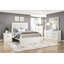 Lit rembourré en similicuir contemporain avec éclairage à DEL 8 couleurs, esthétique et confort pour la chambre à coucher-631542249