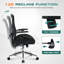 Grande et grande chaise de bureau avec coussin de siège large et épais pour les personnes lourdes Chaises de bureau ergonomiques en maille d'ordinateur avec accoudoirs 4D, soutien lombaire réglable pour adultes 8 heures de travail