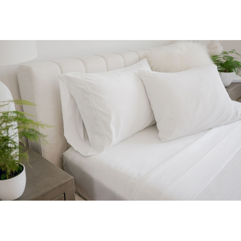 Botanical Dream 1000 Thread Count Bamboo Blend 2pc. Pillowcase Set, White, King