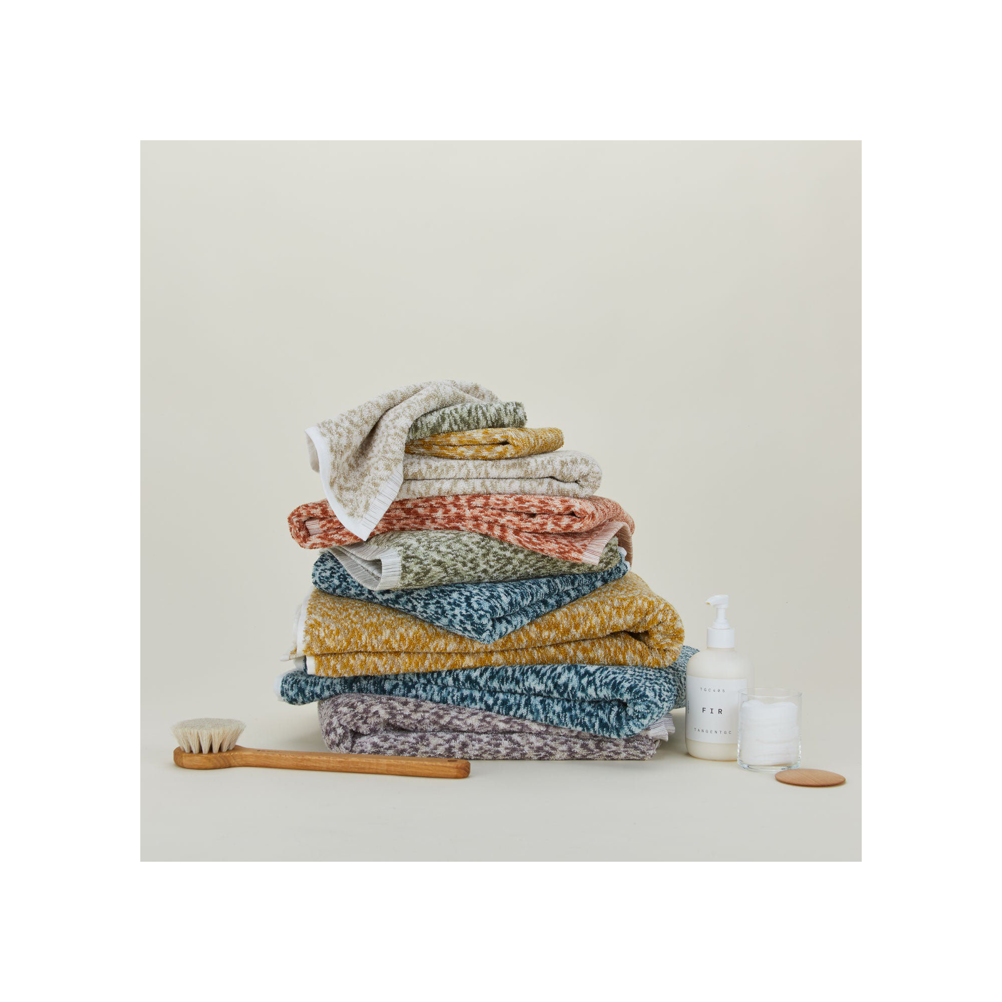  Cotton, Hand Towel - 1 Pack, Light Gray/Dark Gray
