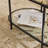 Oval Black Iron Frame Paired with Transparent Glass Double-layer Coffee Table-364657028