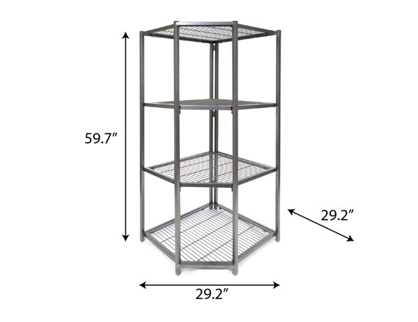 59.72 in. W Black 6-Tier Metal Pantry Organizer, Adjustable Metal Storage Shelves with Wheels