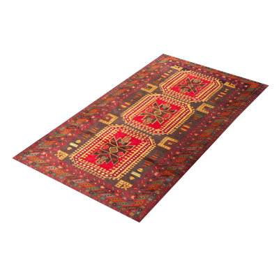 Teimani Red Rug 3'7" x 6'6"