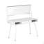 Bureau d'ordinateur Study avec rangement et tableau blanc magnétique effaçable à sec, blanc