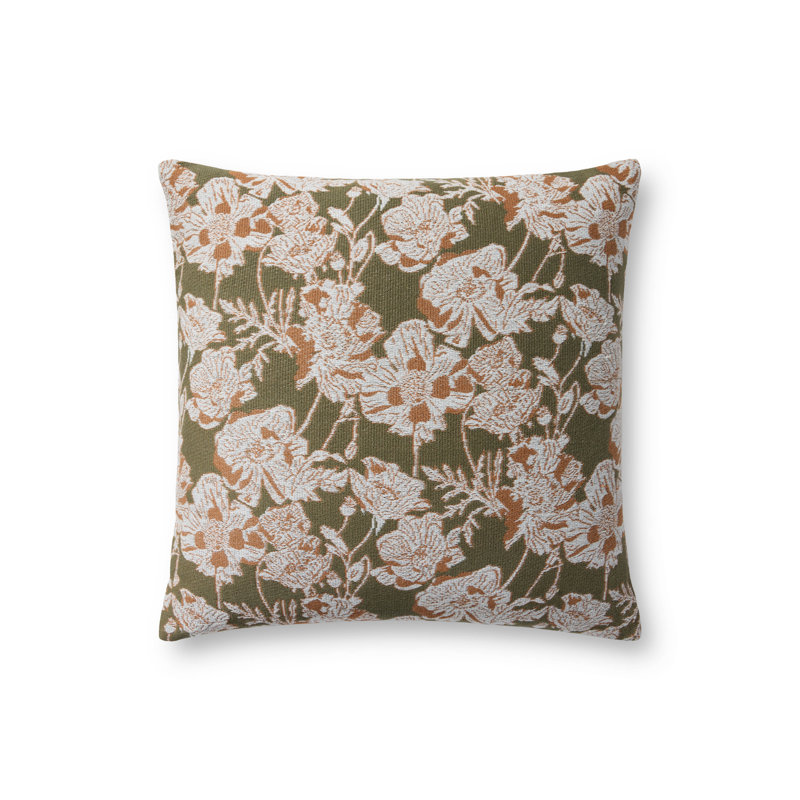 Chris Loves Julia Matilda Throw Pillow Cover, 18"H x 18"W x 0.5'D, Olive