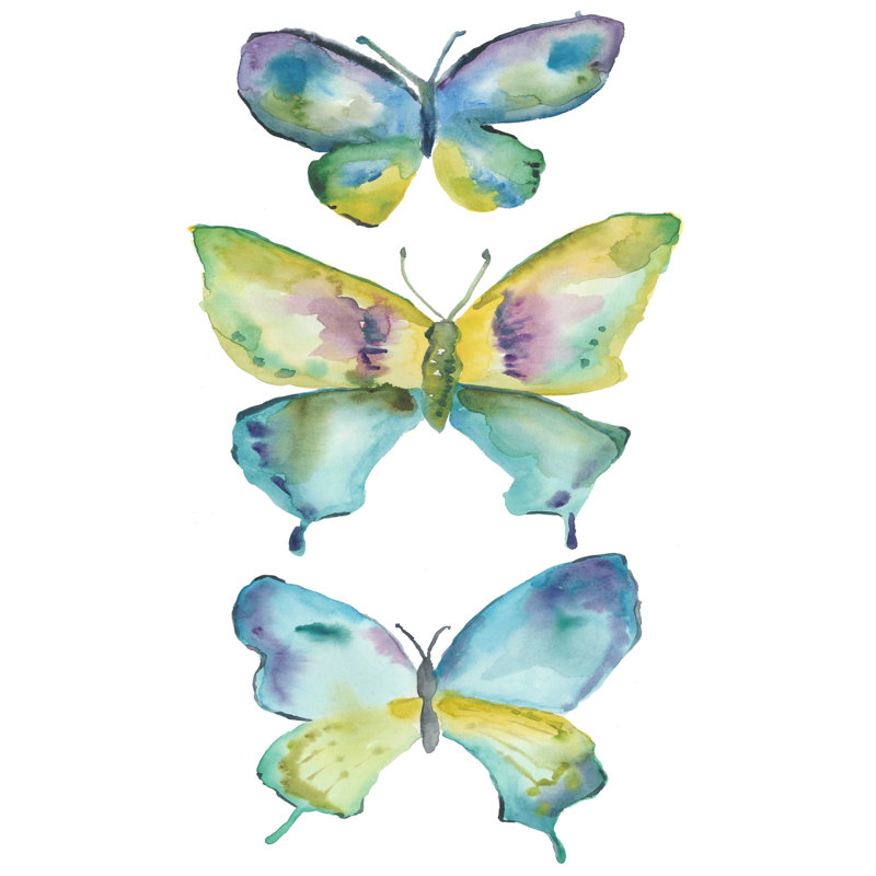 «Jewelli Butterflies IV» par Chariklia Zarris - impression sur toile tendue, H 18 po x l 12 po x P 1,25 po