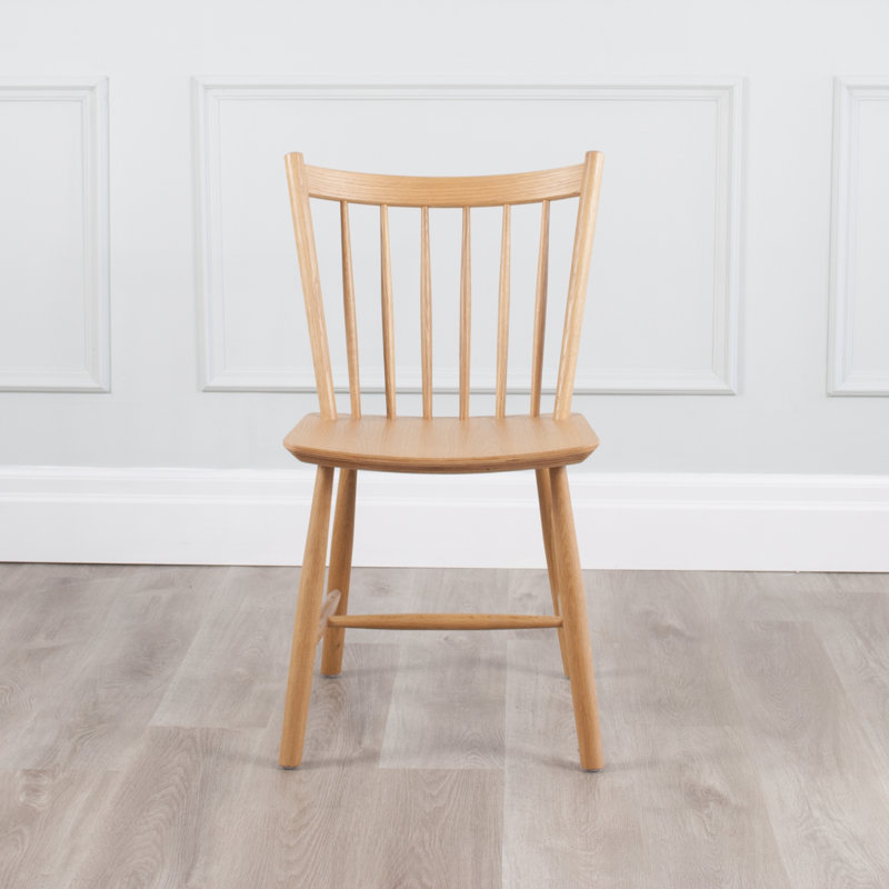 Besije Slat Back Wooden Side Chair, Natural